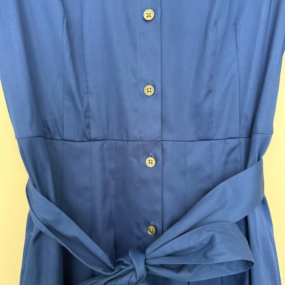 NWT Brooks Brothers Signature A-Line Cotton Sateen Shirt Dress SIZE 6 - Picture 5 of 7